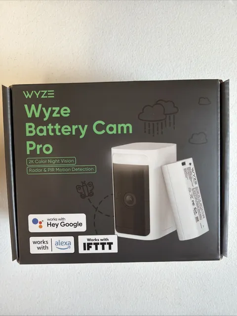 Wyze-Battery Cam Pro 2k-Radar/PIR Motion Detection-Brand New-Free Shipping