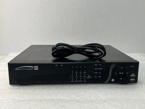 SPECO TECHNOLOGIES N16NSF6TB 16 channel NETWORK SERVER w/ 16 POE 6TB HDD NICE !!