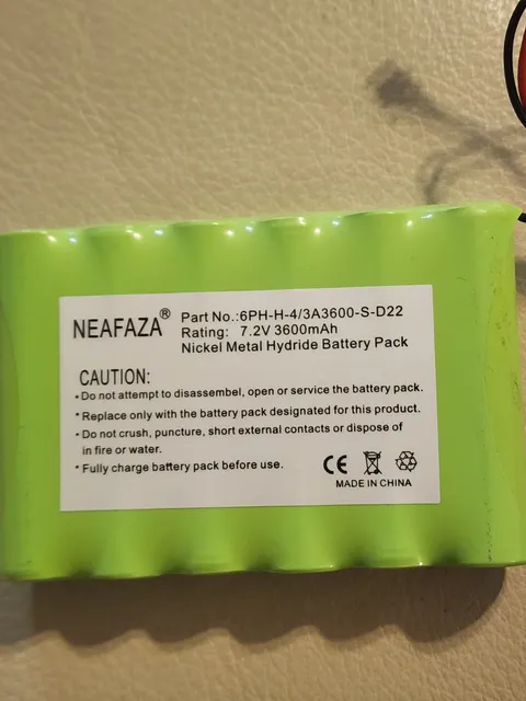 7.2V Battery for DSC IMPASSA SCW9057 System Alarm Panel, 6PH-H-4/3A3600-S-D22