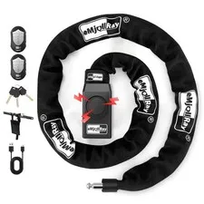 Bike Chain Lock with Alarm E Scooter Lock Anti-Theft Alarm 110dB 4ft Security...