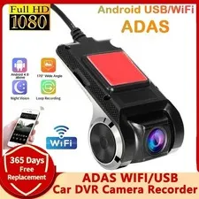 1080P Dual Lens Car DVR Dash Cam ADAS GPS LDWS USB Video Recorder for Android