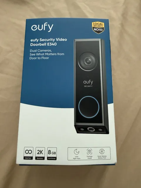 eufy Security Video Doorbell E340,No Subscription,Dual Cameras,2K FHD