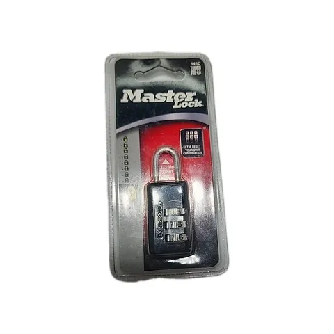 MASTER LOCK Black Set Your own Combination Padlock, Zinc Alloy 646DAST
