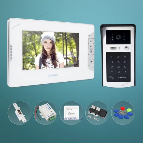7" Wired Video Door Entry Phone Call System with Mute Mode for Home Security