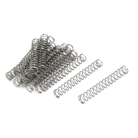 0.6Mmx7mmx50mm Stainless Steel 304 Compression Silver 20pcs.