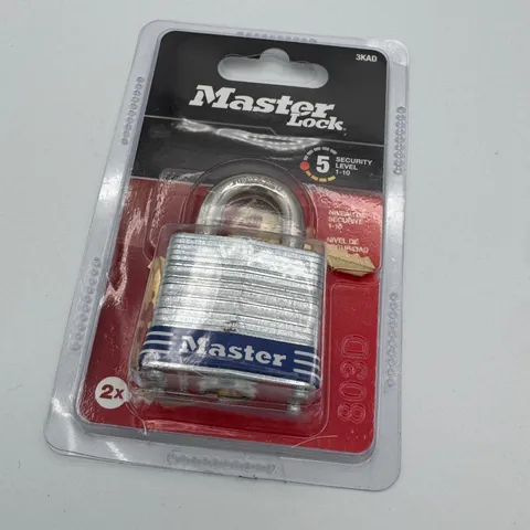 Master Lock 3KAD 803D Laminated Steel Padlock with 2 Keys Security Level 5 NEW
