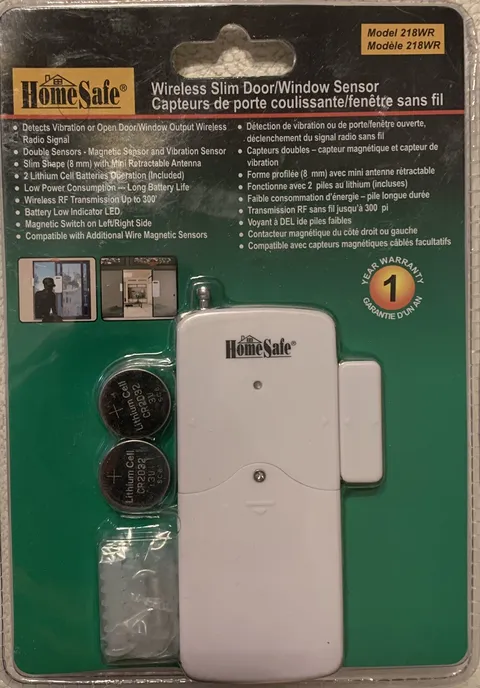 Home Safe Wireless Slim Door/Window Sensor Sealed Model 218WR Alarm