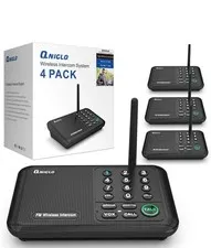 1-4PC 10Channel Call All Wireless Intercom System for Home Offices Room Talking