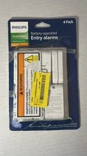 Philips Door Alarm Battery Operated 120dB Peel-and-Stick 4 Pack LRM3320W/27