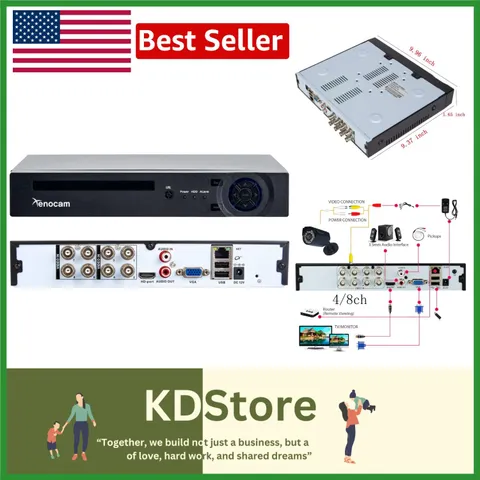 Multi-Channel 1080N Hybrid DVR with Email Alerts & 6TB Storage for Home Security