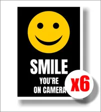 Funny Warning CCTV Security Surveillance Camera Sticker Sign Decal 50mm x 70mm 