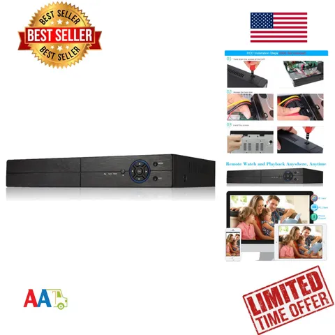 8CH Hybrid DVR 1080P Security System Supports 5MP  AHD TVI CVI CVBS