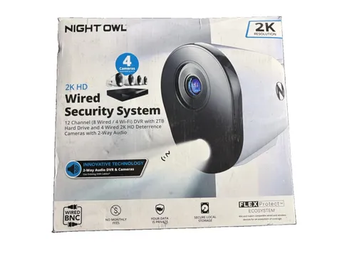 Night Owl 2K HD Wired Security System DVR 2TB 4 Cameras 12 Channel New