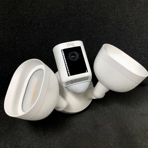 Ring Floodlight Cam Wired Pro 1080p Security Camera White w/ mounting bracket