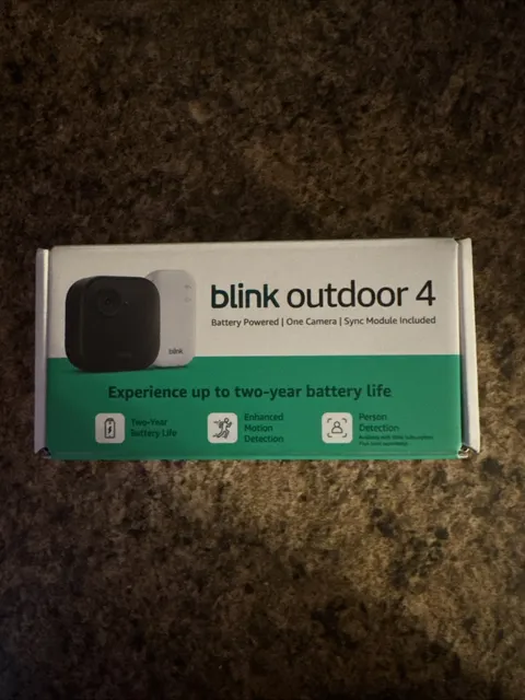 New Blink Outdoor 4 (4th Gen) Smart Security Camera Wire Free W/ Sync Module