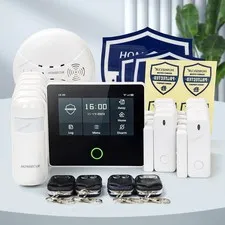 HOMSECUR Wireless WIFI/4G/2G/SMS Autodial 4.3" Alarm System More Door Sensors