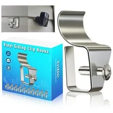10 Pack Vinyl Siding Clips Hooks No-Hole Needed Outdoor Siding Hanger Hooks