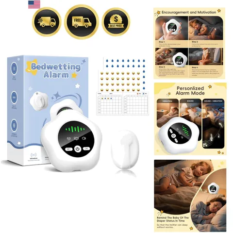 Wireless Bedwetting Alarm 2026 New Compact & Comfortable Wireless Sensor 3Mod...