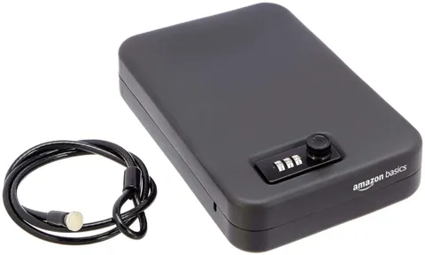 Portable Security Lock Box Safe with Combination Lock for Documents & Valuables