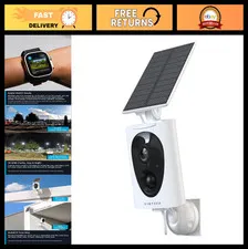 Wireless Solar Security Camera - 2K Starlight Lens, Color Night Vision, PIR Moti