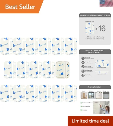 Complete Set: 16PCS Water-Resistant Adhesive Pads for Ring Sensor Installation