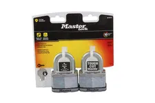 Master Lock M15XTLF Magnum Heavy Duty Outdoor Padlock with Key, 2 Pack
