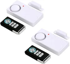 Door Alarms with Remote, Open Door Chimes, Pool Door Alarm, 2 Pack