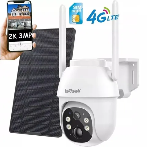 4G LTE Solar Security Camera,Outdoor 2K Wireless Home battery Camera