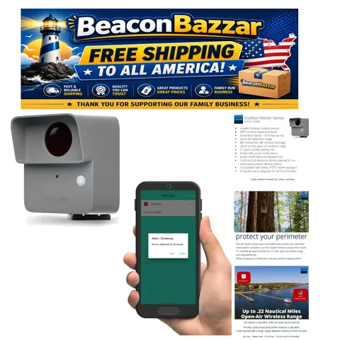 Wireless Driveway Motion Detector - LoRa Technology with Email and Push Alerts