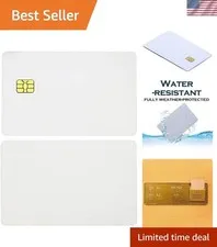 Blank Smart Contact Chip Cards 10 Pack –  7816 PVC for Printer Compatibility