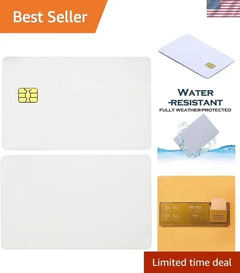 Blank Smart Contact Chip Cards 10 Pack –  7816 PVC for Printer Compatibility