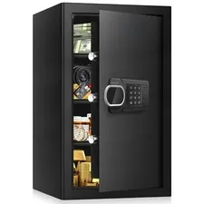 5.1 Cuft Large Home Safes Water and Fireproof with Digital Keypad & Key Lock,...