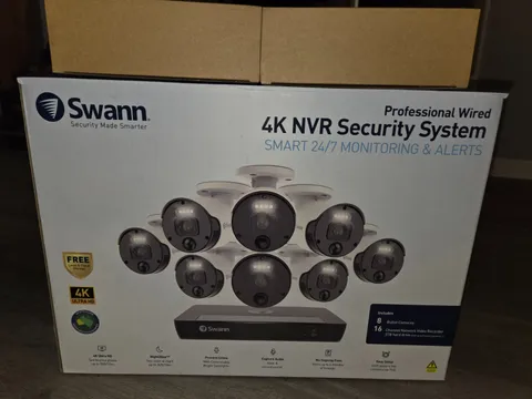 Swann Professional Wired 4K NVR Smart Security System 2TB 8 Bullet Cameras