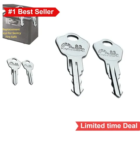 Replacement Keys Pair for Safe Lock Box Fire Chest File Water Compatible Cut to