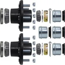 Sets 3500lb Trailer Hub Kit 5x4.5 5 Lug w/ L44649 L68149 Bearings