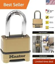 Combination Lock, Heavy Duty Weatherproof Padlock, Resettable for Outdoor Use...