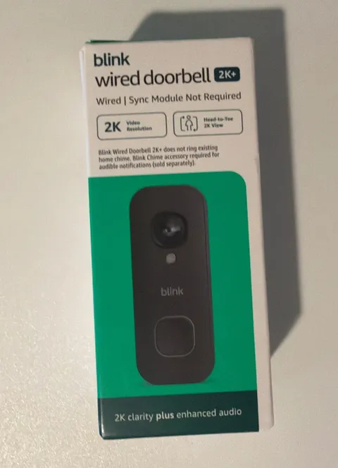 Blink - Wired Doorbell 2K+ Head-to-Toe 2K video doorbell