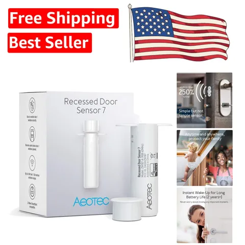 Smart Battery-Powered Z-Wave Plus Door Sensor 7 with Enhanced Security Features
