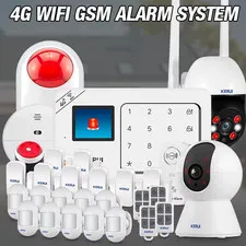 433MHZ Anti-theft Alarms 4G+WiFi Wireless Home Alarm System Kit Tuya Smart Burgl