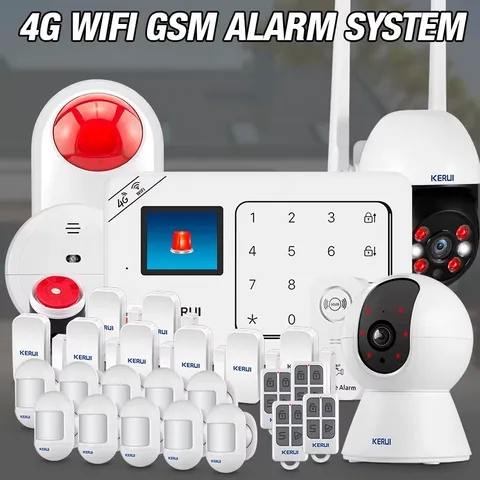 433MHZ Anti-theft Alarms 4G+WiFi Wireless Home Alarm System Kit Tuya Smart Burgl