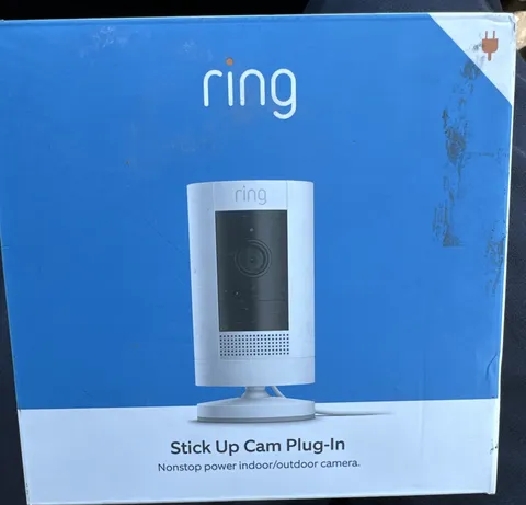 Ring Stick Up Cam Plug-In Wired Indoor Outdoor Security Camera New Sealed
