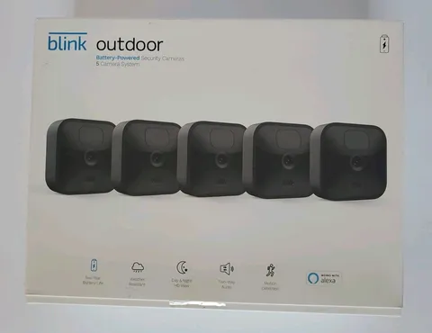 Blink Outdoor Battery Powered Security Cameras-5 Camera System* New-Sealed