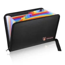 Fireproof Document Bag Fire & Water Resistant File Folder A4 Size 12 Pockets ...