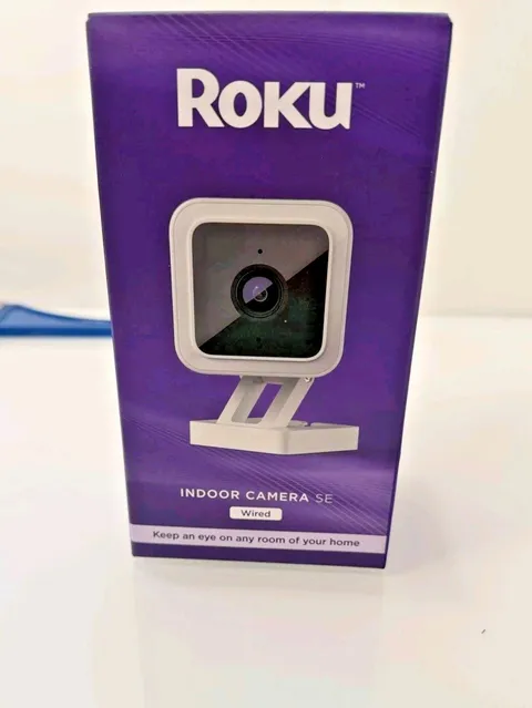 New Roku Indoor Camera SE WiFi Connected Smart Home Wired Security Surveillance