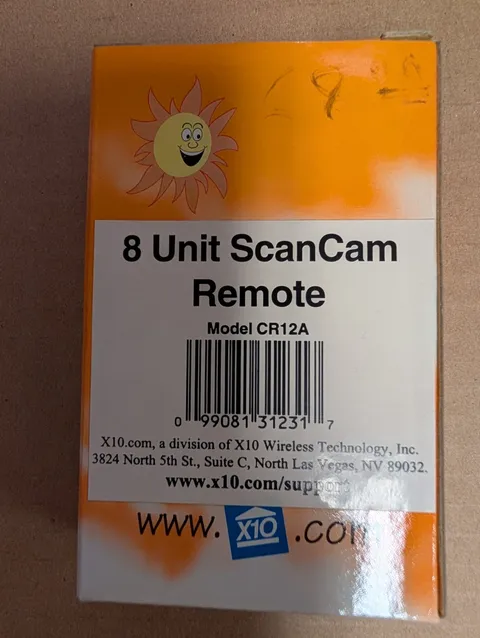 LOT OF 2 - X-10 8 Unit ScanCam Remote Model CR12A - LOT OF 2 - NOS