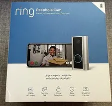 Ring Peephole Door Camera G63R9A 1080p Wi-Fi Video Doorbell Free Shipping