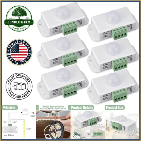 6 Pack Motion Sensor Controller for LED Strip Lights with Timer Function