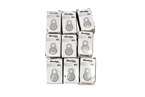 Master Lock Block Guard Combination Padlocks Lot Of 9 Black Dial Silver Locker