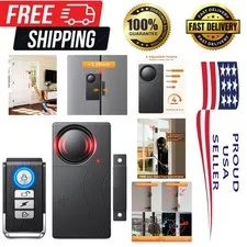110dB Door Alarm with Remote, Wireless Anti-Theft When Opened, Door Bells Chi...