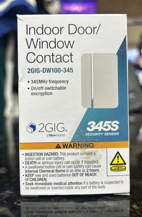 NEW 2GIG Wireless Door/Window Contact Sensor, 345MHz (2GIG-DW100-345)